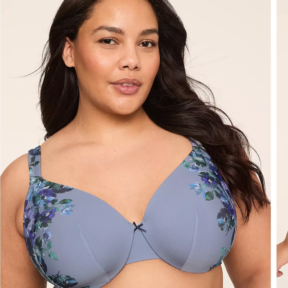 Lane Bryant NWT 42h full coverage Floral Blue Women's Bra